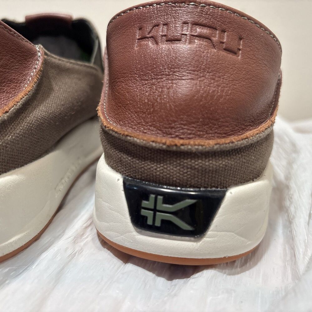 Kuru Deck Shoes Pace Classic Canvas Olive Green Slip On Loafers-Worn Once 9.5 US